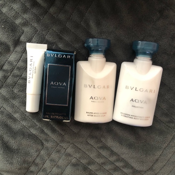 BLVGARI MENS SET WITH TOILETRY BAG - Picture 2 of 4